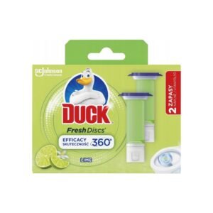 DUCK FRESH DISCS ŻELOWY KRĄŻEK DO TOALETY LIME ZAPAS 2 X 36ML