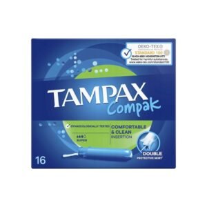 Tampax Compak 2W1 SUPER Tampony z aplikatorem 16 szt